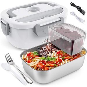 COCOBELA ElectricLunch Box for Car & Home,Food Warmer 3in1 Dual Power Supply12V